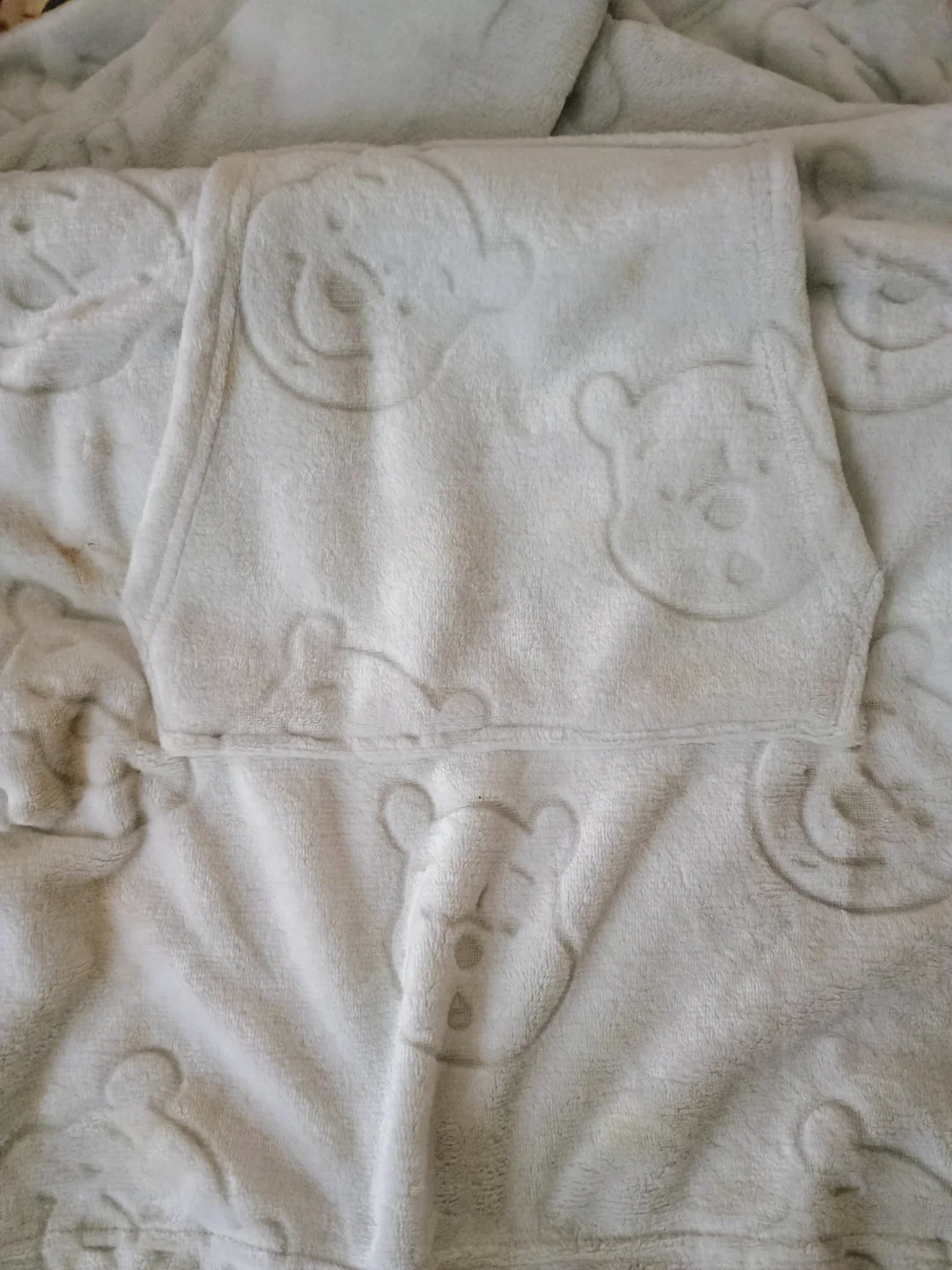 Disney Light Gray Winnie the Pooh Plush Hooded Pajama Top - Picture 4 of 4
